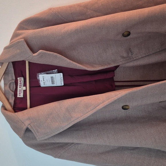 NWT Free People Hannah Slouchy Blazer Jacket Double Breasted Oversized Large - Picture 7 of 9